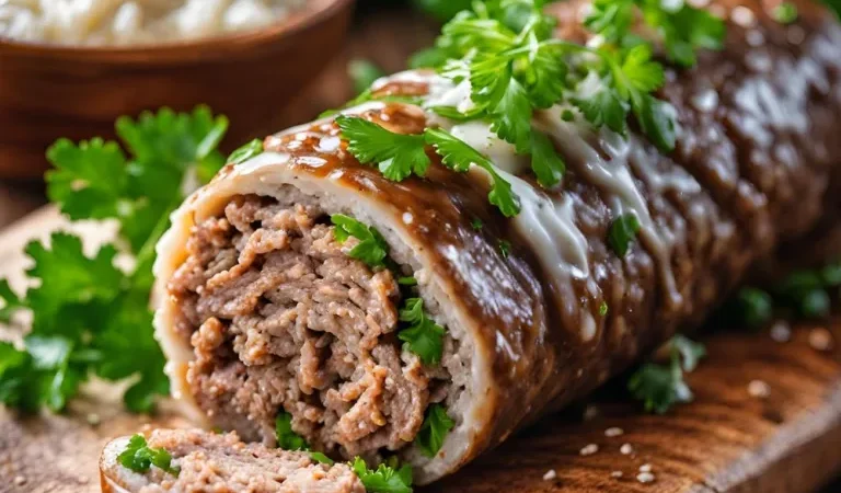 “Delicioso Rocambole de Carne Moída: Receita Fácil e Irresistível para Surpreender na Cozinha!”